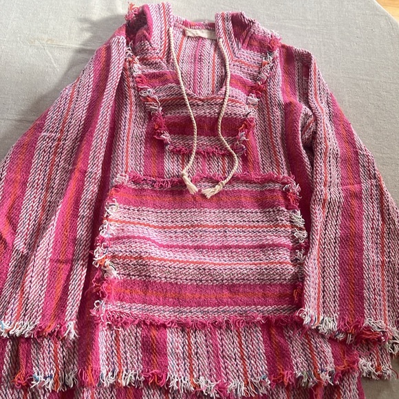 NWOT Jen’s Pirate Booty Free People Pink Knit Hoodie Sz M/L - Picture 3 of 8